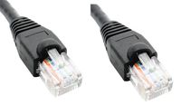 Ultra Spec Cables Pack of 2 - Black 1FT Cat6 Ethernet Network Cable LAN Internet Patch Cord RJ45 Gigabit