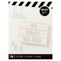 Heidi Swapp 315009 Pack Lightbox-Standard-Serif Teal (50 Piece)