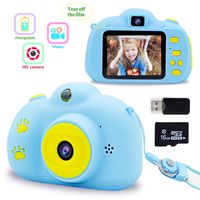 Gifts for 3 4 5 6 Year Old Girls Boys Byserten Kids Camera 8.0 MP Digital Cameras for Kids Video Recorder 2.0 inch HD Screen Rechargeable with 16GB Micro SD Card Christmas Birthday Gifts Blue