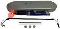 Aviation Red LED Pilot Pen with Tablet Stylus - Includes Extra Ink, Batteries, and Tablet Tether