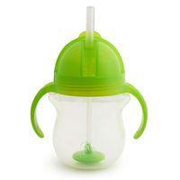 Munchkin Click Lock Weighted Straw Cup, 7 Ounce, Green, Pack of 1
