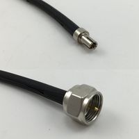 12 inch RGU178 TS-9 MALE to F MALE Pigtail Jumper RF coaxial cable 50ohm High Quality Quick USA Shipping