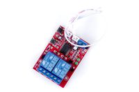 LIVISN DC 12V 10A 2-Channel Self-Latching Relay Module One-Button Bistable Switch One-Button Start Stop High Level Trigger