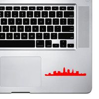 StickAny Palm Series Cleveland Skyline Sticker for MacBook Pro, Chromebook, and Laptops (Red)