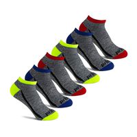 Prince Boys' Low Cut Athletic Socks with Cushion for Active Kids (6 Pair Pack) (9-2.5 (Little Boys), Marled Grey)