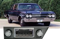 Custom Autosound Stereo compatible with 1965 Oldsmobile Cutlass, USA-630 II High Power 300 watt AM FM Car Stereo/Radio with auxiliary input