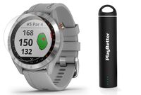 Garmin Approach S40 (Gray) Golf GPS Smartwatch Bundle | Includes PlayBetter Portable Charger (2200mAh) & HD Screen Protectors | Stylish, Color Touchscreen, 41,000+ Courses | 010-02140-00