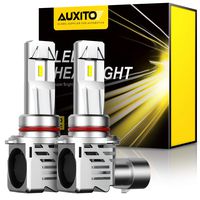AUXITO 9005 LED Headlight Bulbs 12000LM Per Set 6500K Xenon White Mini Size HB3 Wireless Headlight, Pack of 2
