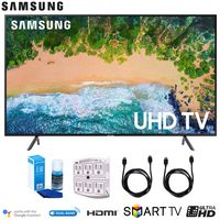 Samsung 50NU7100 50" NU7100 Smart 4K UHD TV (2018) with Surge Protector + Cleaning Kit (UN50NU7100)
