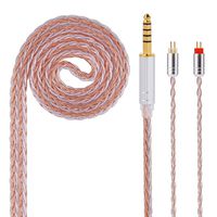 8 Core Silver Plated Earphone Cable,Better Pink Upgrade 2PIN Detachable Earphone Cable,4.4 mm Audio Jack Copper KB 47596 (4.4mm Audio Jack, 2 Pin) ...