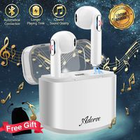 Wireless Earbuds, Bluetooth Headphones TWS with Mic Compact in-Ear Mini Cordless Stereo Wireless Earbuds with Charging Case Ear Buds Compatible for Android Phones White【Upgrade Version】