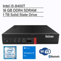 VCI Lenovo ThinkCentre M720 Tiny M720q, Intel (6 Core) i5-8400T, 16GB RAM, 1 TB SSD NVMe, Windows 10 Pro, 3 Year Warranty