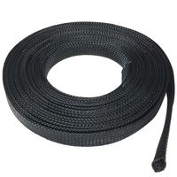 Seismic Audio - EBS1225Black- 25 Foot Black 1/2" Expandable Woven Cable Sleeve Tubing Cord Sock