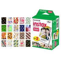 Fujifilm instax Mini Instant Film (20 Exposures) + 20 Sticker Frames for Fuji Instax Prints Holiday Package