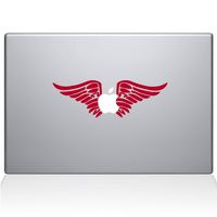 The Decal Guru 0155-MAC-15P-DR Cherub Angel Wings Decal Vinyl Sticker, 15" MacBook Pro (2015 and Older), Red