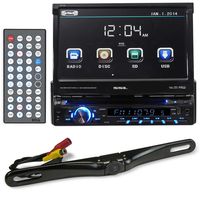 SSL SD724M Single-Din 7" in-Dash DVD Player Receiver w/USB/SD/AUX+Remote+Camera