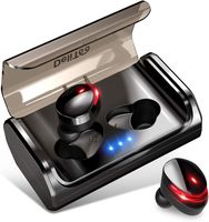 Bluetooth Headphones, DeliToo Bluetooth 5.0 Wireless Earbuds 3500mAH Portable Charging Case, Automatic Pairing, iPX7 Waterproof Sport Wireless Bluetooth Earphone with Built-in Microphone (Black)