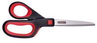 Stanley 8 Inch All-Purpose Ergonomic Scissor (SCI8EST-RED), Red/Black