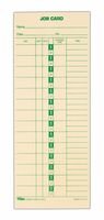TOPS Job Cards (Replaces L-61, 15-800622), 1-Sided, 3-1/2" x 9", Manila, Green Print, 500-Count (1258)