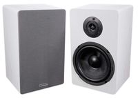 Pair ROCKVILLE RockShelf 64W White 6.5" Home Bookshelf Speakers W/Kevlar Woofers