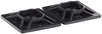 Adhesive Cable Tie Mount, 0.203" Slot Width, 1" Width, 0.16" Height, 1" Length, Black