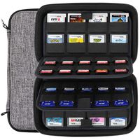 Sisma 72 Games Holder Cartridges Collection Storage Case for 40 Nintendo Switch Sony PS Vita Games and 32 Nintendo 3DS DS Game Cards, Grey