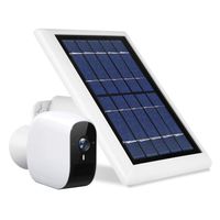 Wasserstein Solar Panel Compatible with eufyCam E Wireless Security Camera - Power Your eufyCam Surveillance Camera Continuously (White)