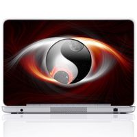 Meffort Inc 15 15.6 Inch Laptop Notebook Skin Sticker Cover Art Decal (Free Wrist pad) - Yin Yang Swirl