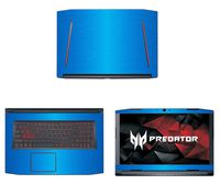 decalrus - Protective Decal for Acer Predator Helios 300 PH317 (17" Screen) Laptop LITE Blue Texture Brushed Aluminum Skin case Cover wrap BAacerPredatorHelios17LiteBlue