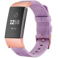 TOYOUTHS Compatible with Fitbit Charge 3 Bands Charge 3 SE Bands for Women Rose Gold Replacement Strap Sports Band Accessories Wristband for Men Compatible Fitbit Charge 3 XL, Purple, Small