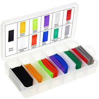 WiMas Flat PVC Heat Shrink Tubing Battery Wrap for 1x AAA Battery 9 Colors 300PCS