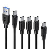 AUKEY USB C Cable 3.0, [5 Pack, 3ft x3 6ft 1ft] USB Type C Cable Fast Charge & Super-Speed Data Transfer for Samsung Galaxy S9 Note 8 S8 S8+, LG V30 V20 G6 G5, HTC U11/10
