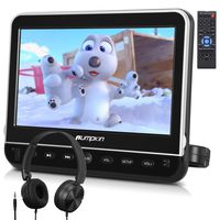 PUMPKIN 10.1 Inch Headrest Car DVD Player with Free Headphone, Support 1080P Video, HDMI Input, AV in Out, Region Free, USB SD