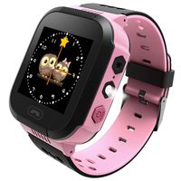 Enow-YL Kids Smart Watch, LBS Tracker for 3-12 Year Old Boys Girls with SOS Call Camera Flashlight Alarm Activity 1.44'' Touch Screen SIM Card Slot Electronic Smartwatch for Android/iOS (Pink)