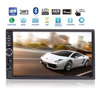 Intenavi 7 Inch 2 Din Touchscreen Car MP5 Stereo With Bluetooth/SD Slot/USB/AUX Player + Remote Control Multimedia Entertainment Work Station Hand Free Function (Not include the DVD, GPS & SD card)