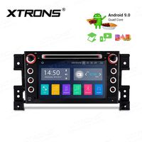 XTRONS Android 9.0 Car Stereo Radio DVD Player GPS Navigator 7 Inch Touch Display Double Din Head Unit Supports WiFi Bluetooth 5.0 Backup Camera DVR OBD TPMS Full RCA Output for Suzuki Grand Vitara