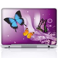 Meffort Inc 15 15.6 Inch Laptop Notebook Skin Sticker Cover Art Decal (Included 2 Wrist pad) - Flyaway Butterflies
