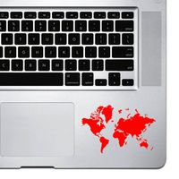 StickAny Palm Series Detailed Earth Sticker for MacBook Pro, Chromebook, and Laptops (Red)