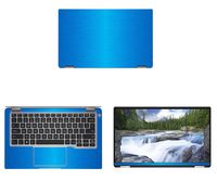 Decalrus - Protective Decal for Dell Latitude 14 7400 2-in-1 (14" Screen) Laptop LITE Blue Texture Brushed Aluminum Skin case Cover wrap BAdellLatitude14_7400LiteBlue