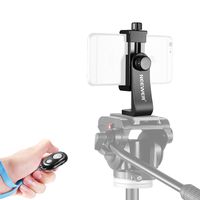 Neewer Smartphone Holder Vertical Bracket with Remote Control Shutter Release, Phone Clip Tripod Adapter for iPhone X 8 7 Plus 7 6 Plus Samsung and Other Phones Within 4.3-5.5 inches Screen