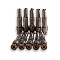 Spring BNC Male Solder Connector, DCFun 10-Pack Q9 Plug to RG59 Coaxial Cable for CCTV Camera
