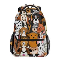 ALAZA Cute Doodle Dog Print Animal Large Backpack Personalized Laptop iPad Tablet Travel School Bag with Multiple Pockets for Men Women College