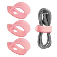 ELFRhino Reusable Cord Organizer Cable Straps Keeper Holder Cable Ties Wire Ties for Phone Charging Cord Electronics Electrical Computer PC Wire Wrap Manager Management(Set of 3)