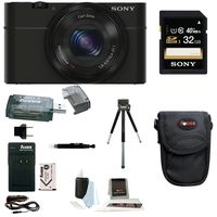 Sony Cyber-Shot DSC-RX100 Digital Camera (Black) with 32GB Accessory Bundle