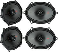 KICKER Bundle of 2 Items: Two 44KSC6804 6"x8" 2-Way KS Series Car Speakers (2 Pairs)