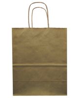 Jillson Roberts Bulk Medium Recycled Kraft Bags Available in 13 Colors, Gold Metallic, 250-Count (BMK915)