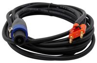 Rockville 20 Foot Speakon to Banana Speaker Cable, 16 Gauge, 100% Copper (RSB16)