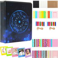 Big Trend 2x3 Inch Photo Paper Film Album Set for Fujifilm Instax Mini Camera, Polaroid Snap, Z2300, SocialMatic Instant Cameras & Zip Instant Printer (Constellation, 64 Pockets)