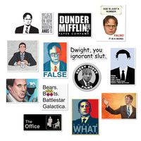The Office Stickers, CATTA Office Decal Waterproof Vinyl Stickers Pack with Michael, Dwight, Jim for Laptop, Notebook, Bottles, MacBook(13 Stickers Pack)