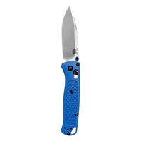 Benchmade - Bugout 535 EDC Manual Open Folding Knife Made in USA, Drop-Point Blade, Plain Edge, Satin Finish, Blue Handle